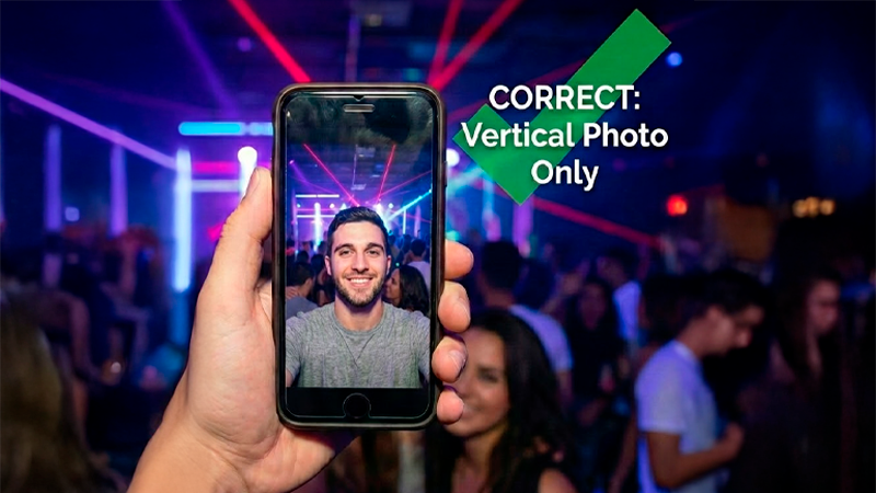 Ejemplo selfie vertical